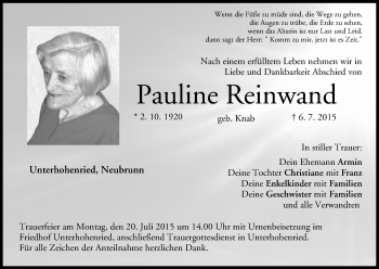 Anzeige von Pauline Reinwand von MGO