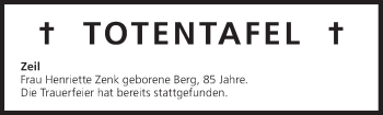 Anzeige von Totentafel vom 27.03.2015 von MGO