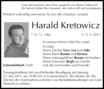 Anzeige von Harald Kretowicz von MGO
