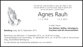 Anzeige von Agnes Rauh von MGO