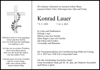 Anzeige von Konrad Lauer von MGO