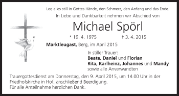 Anzeige von Michael Spörl von MGO