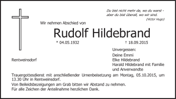 Anzeige von Rudolf Hildebrand von MGO