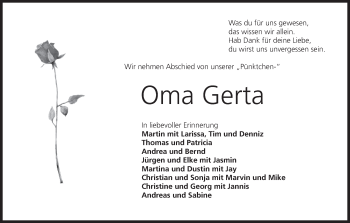 Anzeige von Gerta  von MGO