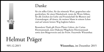 Anzeige von Helmut Präger von MGO