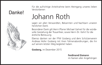 Anzeige von Johann Roth von MGO