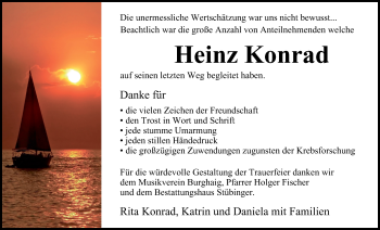 Anzeige von Heinz Konrad von MGO