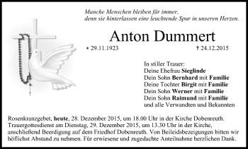Anzeige von Anton Dummert von MGO