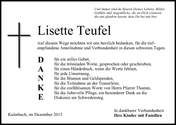 Anzeige von Lisette Teufel von MGO