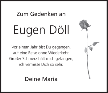 Anzeige von Eugen Döll von MGO