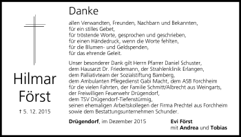 Anzeige von Hilmar Först von MGO