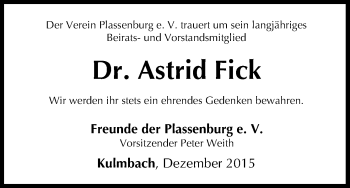 Anzeige von Astrid Fick von MGO