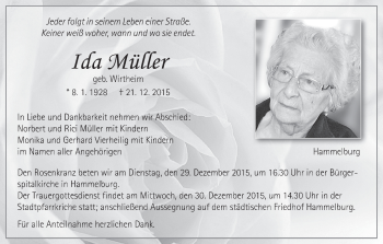 Anzeige von Ida Müller von MGO