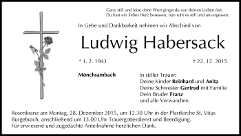 Anzeige von Ludwig Habersack von MGO