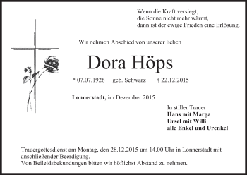 Anzeige von Dora Höps von MGO