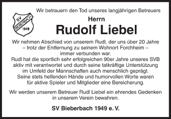 Anzeige von Rudolf Liebel von MGO