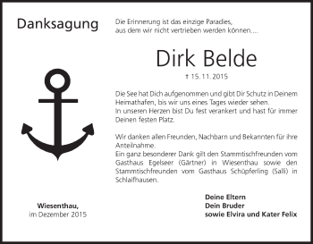 Anzeige von Dirk Belde von MGO
