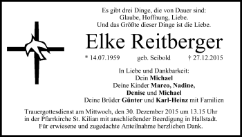 Anzeige von Elke Reitberger von MGO