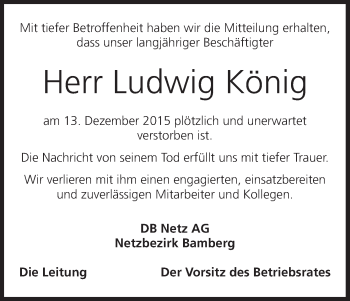 Anzeige von Ludwig König von MGO