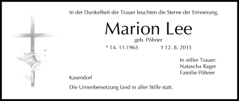 Anzeige von Marion Lee von MGO