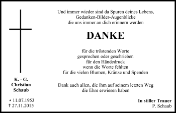 Anzeige von Christian Schaub von MGO