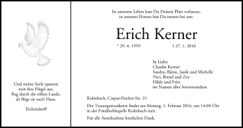 Anzeige von Erich Kerner von MGO