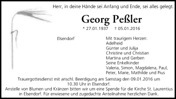 Anzeige von Georg Peßler von MGO