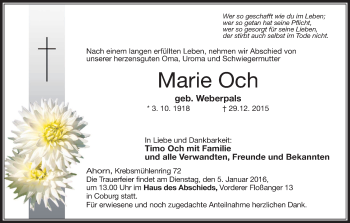 Anzeige von Marie Och von MGO