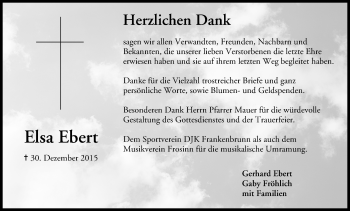 Anzeige von Elsa Ebert von MGO