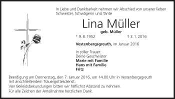 Anzeige von Lina Müller von MGO