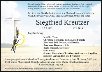Anzeige von Siegfried Kreutzer von MGO
