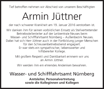 Anzeige von Armin Jüttner von MGO