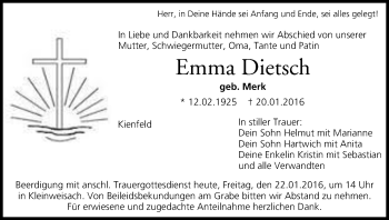 Anzeige von Emma Dietsch von MGO