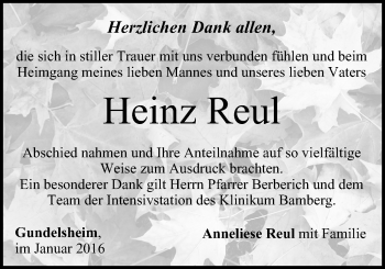 Anzeige von Heinz Reul von MGO