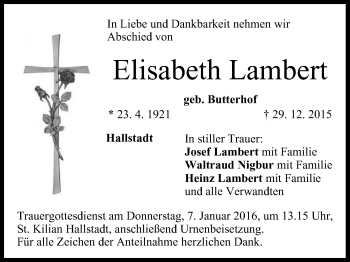 Anzeige von Elisabeth Lambert von MGO