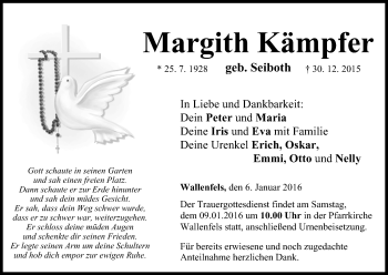 Anzeige von Margith Kämpfer von MGO