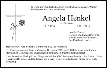 Anzeige von Angela Henkel von MGO