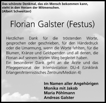 Anzeige von Florian Galster von MGO
