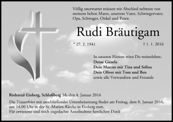 Anzeige von Rudi Bräutigam von MGO