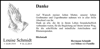Anzeige von Louise Schmidt von MGO