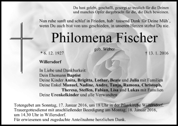 Anzeige von Philomena Fischer von MGO