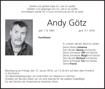 Anzeige von Andy Götz von MGO