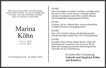 Anzeige von Maria Köhn von MGO