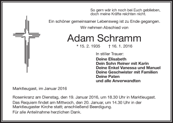 Anzeige von Adam Schramm von MGO
