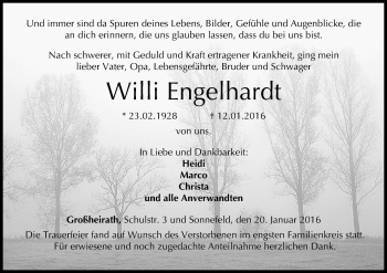 Anzeige von Willi Engelhardt von MGO