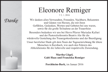 Anzeige von Eleonore Remiger von MGO