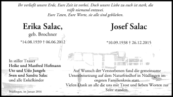 Anzeige von Josef Salac von MGO
