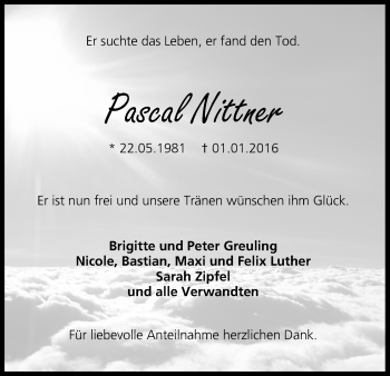 Anzeige von Pascal Nittner von MGO
