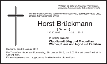 Anzeige von Horst Brückmann von MGO