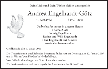 Anzeige von Andrea Engelhardt-Götz von MGO
